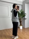 CDBR4651Edna Gri Kapişonlu Polar Yelek