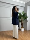 CDBR4670Envo Lacivert Bel Detaylı Blazer Ceket
