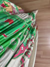 CDBR4414Flora Krem Yeşil Viskon Maxi Boy Elbise