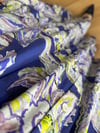 CDBR4393Flora Lacivert Etnik Desen Viskon Maxi Boy Elbise