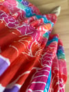 CDBR4412Flora Pembe Mor Viskon Maxi Boy Elbise