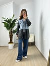 CDBR3719Füme Jean Mix Tasarım Hırka