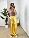 CDBR3649Gold Varaklı Bol Pantolon