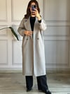 CDBR3326Gri Kaşe Oversize Uzun Kaban