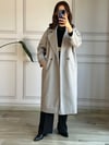 CDBR3326Gri Kaşe Oversize Uzun Kaban
