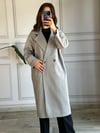CDBR3326Gri Kaşe Oversize Uzun Kaban