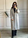 CDBR3326Gri Kaşe Oversize Uzun Kaban