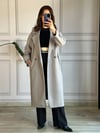 CDBR3326Gri Kaşe Oversize Uzun Kaban