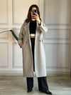 CDBR3326Gri Kaşe Oversize Uzun Kaban