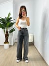 CDBR3707Gri Yıkamalı Palazzo Jean
