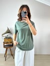 CDBR3577Haki Orjinal Oysho Marka Tshirt