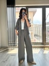 CDBR3563Haki Tensel Kumaş Bel Ayarlı Ceket Pantolon