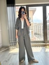 CDBR3563Haki Tensel Kumaş Bel Ayarlı Ceket Pantolon