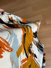 CDBR4284Helin Turuncu Geometrik Desen Pamuk Viskon Midi Boy Elbise