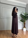 CDBR4255Karina Kahve Fermuarlı Cepli Basic Elbise