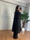 CDBR4082Karla Siyah Manşetli Premium Kalite Kaşe Kaban