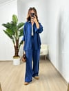 CDBR3688Lacivert Tensel Modal Kumaş Premium Kalite Takım