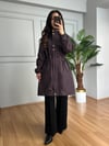 CDBR4692Lana Leopar Büzgülü Premium Ceket 