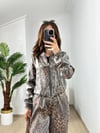 CDBR3671Leopar Desenli Astarlı Bomber Ceket