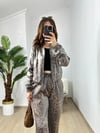 CDBR3671Leopar Desenli Astarlı Bomber Ceket