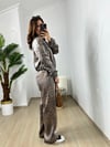 CDBR3671Leopar Desenli Astarlı Bomber Ceket