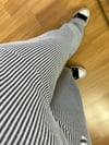 CDBR3850Linen Beyaz Siyah Çizgili Örme Pantolon