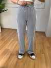 CDBR3850Linen Beyaz Siyah Çizgili Örme Pantolon