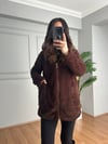 CDBR4163Liora Acı Kahve Peluş Ceket