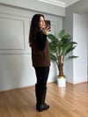 CDBR4655Lucia  Kahve Kuzu Fermuarlı Yelek