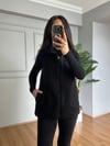 CDBR4656Lucia  Siyah Kuzu Fermuarlı Yelek