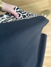 CDBR4360Luisa Siyah Leopar detaylı Penye Modal Elbise 