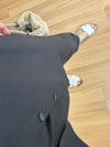 CDBR4005Lusia Siyah Gabardin Kumaş Gömlek Şalvar Pantolon Takım