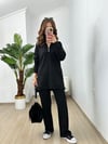CDBR3772Marina Siyah Modal Kumaş Eşofman Takım