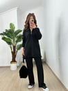 CDBR3772Marina Siyah Modal Kumaş Eşofman Takım