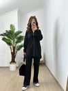 CDBR3772Marina Siyah Modal Kumaş Eşofman Takım