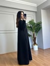 CDBR4518Mireya Siyah Cepli Maxi Boy Müslin Elbise
