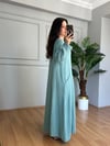 CDBR4630Mireya Yeşil Cepli Maxi Boy Müslin Elbise