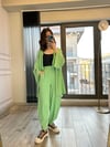 CDBR34516Nude Yeşili Gofre Kimono Şalvar Takım