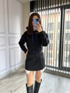 CDBR3416Orjinal Marka 3 İplik Şardonlu Siyah Sweatshirt