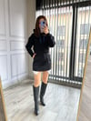 CDBR3416Orjinal Marka 3 İplik Şardonlu Siyah Sweatshirt