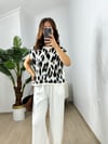 CDBR3666Orjinal ZR Marka Leopar Desen Yandan Bağlamalı Süveter
