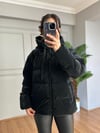 CDBR4109Pari Siyah Hafif Parlak Şişme Mont 