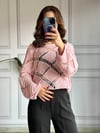 CDBR3341Pembe Delikli Crop Kazak
