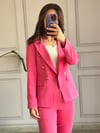 Pembe Düğmeli Blazer Ceket