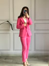 Pembe Düğmeli Blazer Ceket