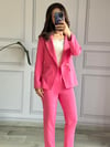 Pembe Düğmeli Blazer Ceket