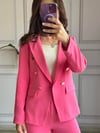Pembe Düğmeli Blazer Ceket