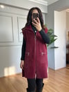 CDBR4660Penha Bordo Angora Fermuarlı Yelek