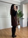 CDBR4663Penha Kahve Angora Fermuarlı Yelek