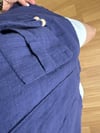 CDBR4560Rella Lacivert Boncuk Detaylı Keten Bluz